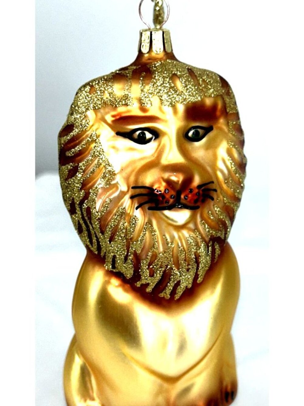 Czech Republic Lion Christmas Ornament 7" Handcrafted